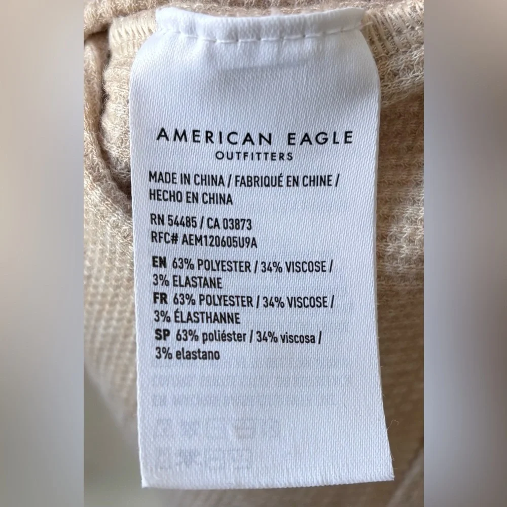 American Eagle Waffle Knit Long Sleeve - Picture 4 of 4